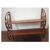 Wooden Shelf With Decorative Scrollwork Sides