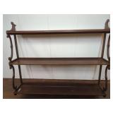 Wooden Three-Tier Wall Shelf