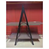 Two-Tier A-Frame Wooden Shelf Unit