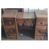 1970'S Vanity Desk With Six Drawers