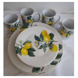 Royal Norfolk Lemon-Pattern Dish Set