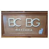 BCBG Maxazria Wooden Wall Sign
