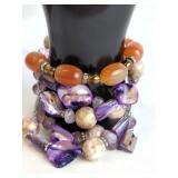 Colorful Multistrand Beaded Bracelet Set