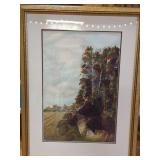 Framed Watercolor by David Davies, 1997