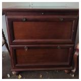 Wooden Double-Drawer Filing Cabinet