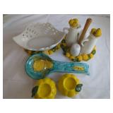 Lemon-Themed Ceramic Kitchen Accessories