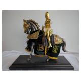 Gold Knight on Horseback Figurine