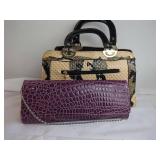 Two Handbags in Faux Leather Material