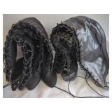 Black High Heeled Lace-Up Boots, 8 1/3