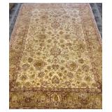 Handmade Wool Rug with Floral Design