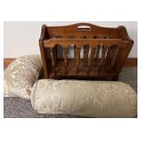 Wooden Magazine Rack with Cushions
