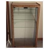 Oak and Glass Display Cabinet