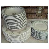 Pfaltzgraff Dinnerware Set With Green Border