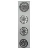 Wall-Mounted Pewter Plates