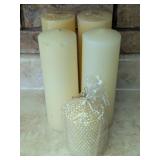 Ivory Pillar and Decorative Candles