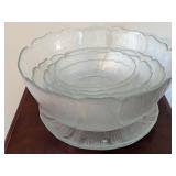 Frosted Glass Nesting Serving Bowls