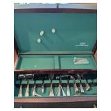 Silver-Plated Flatware Set with Wooden Box