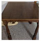 Solid Wood Table With Turned Legs
