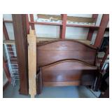 Wooden Bed Frame with Headboard and Posts