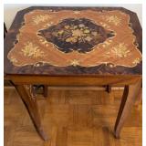 Wooden Marquetry Side Table