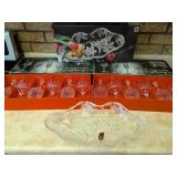 Cristal dï¿½Arques Glasses and Glass Tray