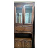 Wooden Cabinet with Glass Panels
