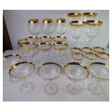 Gold-Rimmed Glassware