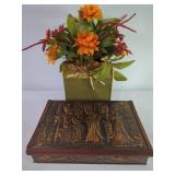 Decorative Box with Floral Arrangement