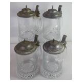 Beer Steins with Pewter Lids