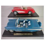 Diecast 1957 Chevrolet Models on Stands