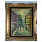 Framed Oil Painting Signed Simon