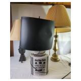 Table Lamps with Black and Gold Tones