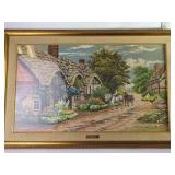 Framed Handmade Needlework by E. Lucarz