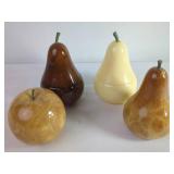 Four Apple and Pear Shaped Containers