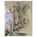 Framed John Haymson Artwork of Governor's Palace