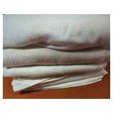 Stack of White Waffle-Weave Towels