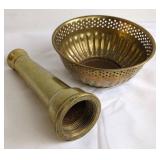 Brass Mortar and Bowl Set