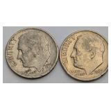 1967 Roosevelt Dimes Pair