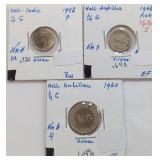 Three Dutch Colonial Silver Coins
