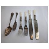 Silverware with Mother of Pearl