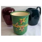 Trio of Decorative Vessels Including Hall and USA