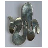 Mexican Sterling Silver Abstract Brooch