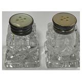 Pressed Glass Salt and Pepper Shakers