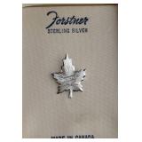 Forstner Sterling Silver Maple Leaf Pin