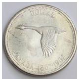 1967 Canada Goose Silver Dollar Coin