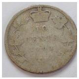 Canadian 10 Cent Coin, 1881H