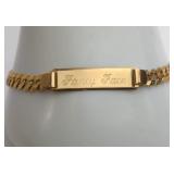 14K Gold ï¿½Fancy Faceï¿½ Bracelet