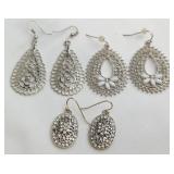 Three Pairs of Decorative Earrings