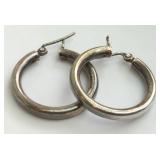 Sterling Silver Hoop Earrings, 7.2g
