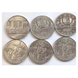 Six Canadian Dollar Coins